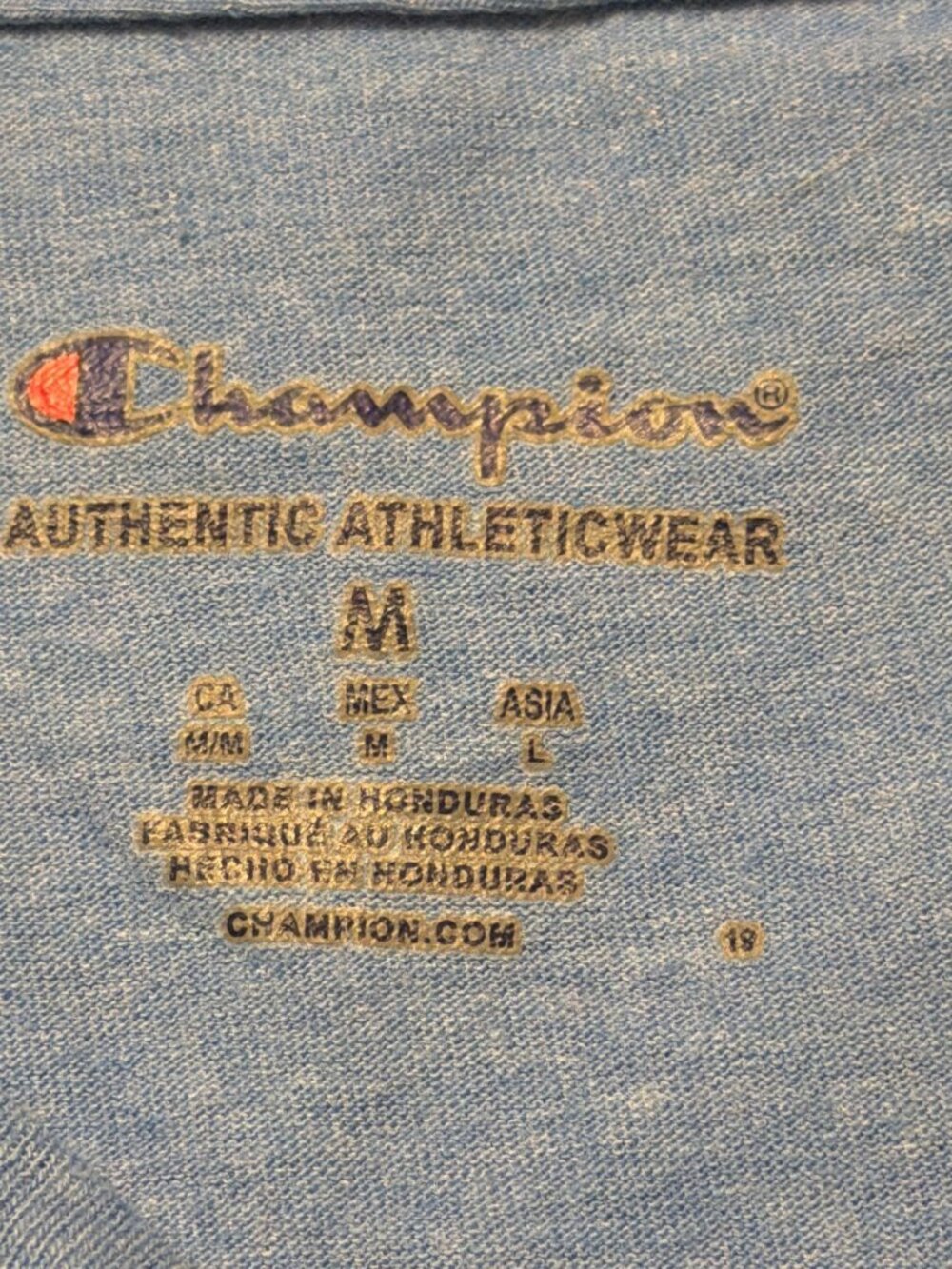 Champion Utah Hockey Club Front Graphic T Shirt Heather Blue NHL Logo Sz M - Picture 4 of 4
